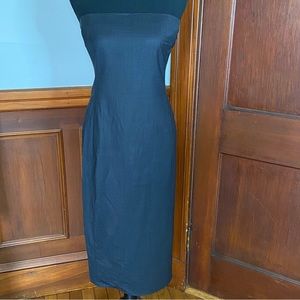 Women Strapless Dress Dark Blue Sz 10